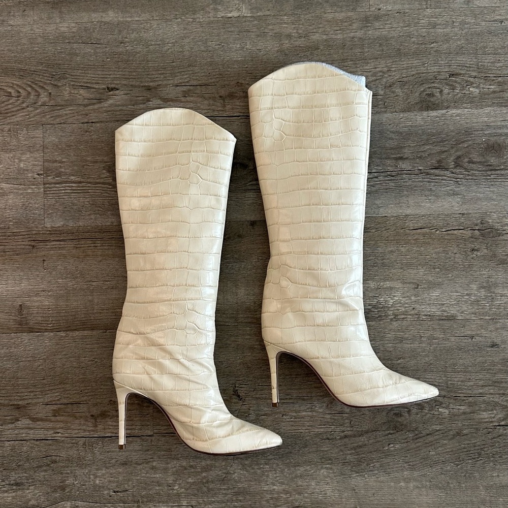 Schutz Maryanna Cream Boots